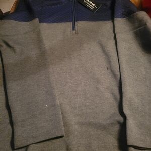 Encore Jeans Men's Zip-Up Sweater in Gray and BLACK